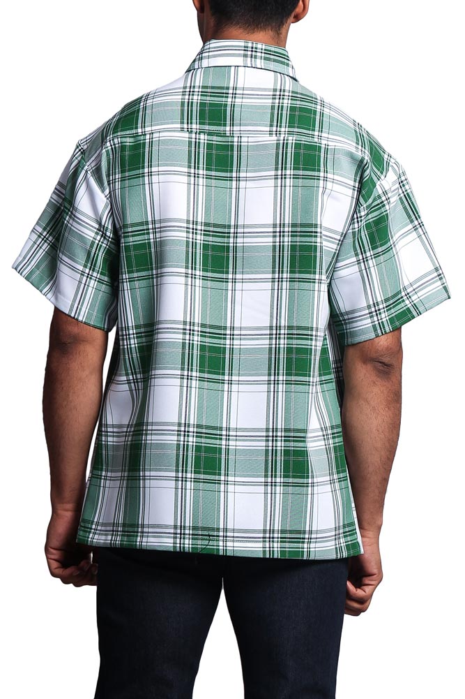 Western Casual Plaid Short Sleeve Button Up Shirt