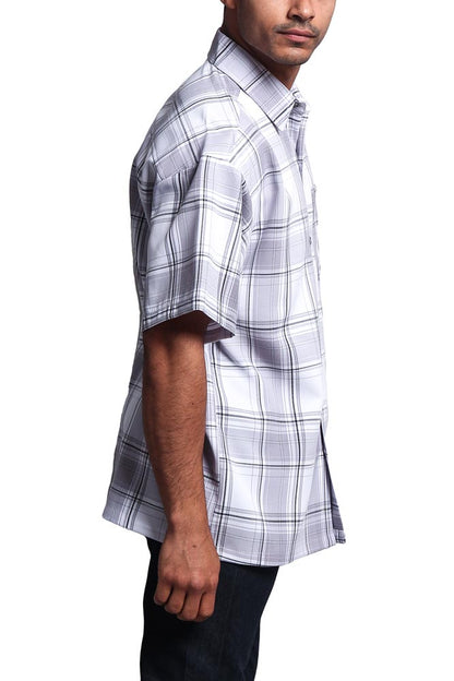 Western Casual Plaid Short Sleeve Button Up Shirt