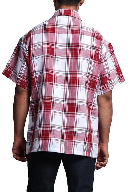 Western Casual Plaid Short Sleeve Button Up Shirt