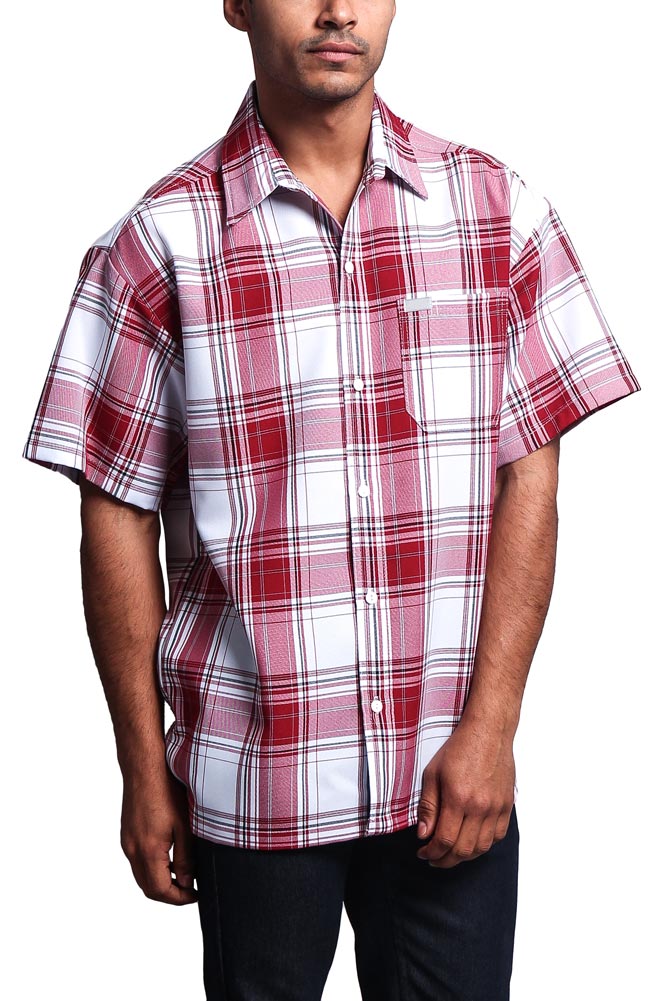 Western Casual Plaid Short Sleeve Button Up Shirt