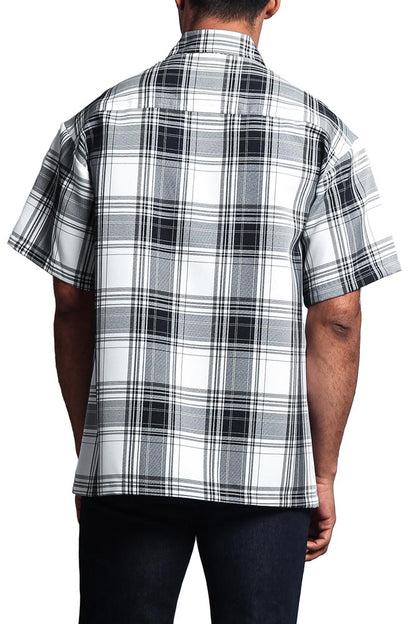 Western Casual Plaid Short Sleeve Button Up Shirt