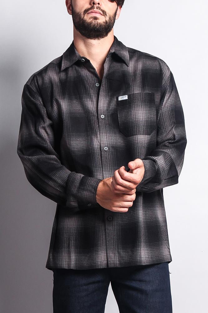 Western Casual Plaid Long Sleeve Button Up Shirt