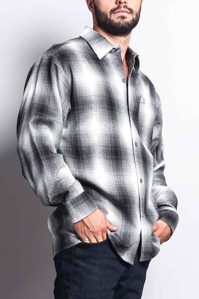 Western Casual Plaid Long Sleeve Button Up Shirt