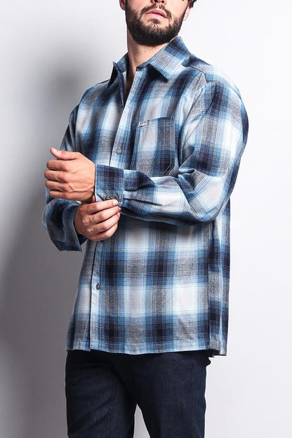 Western Casual Plaid Long Sleeve Button Up Shirt