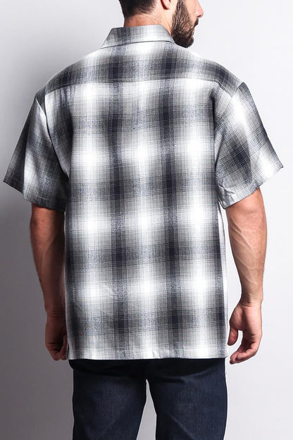 Western Casual Plaid Short Sleeve Button Up Shirt