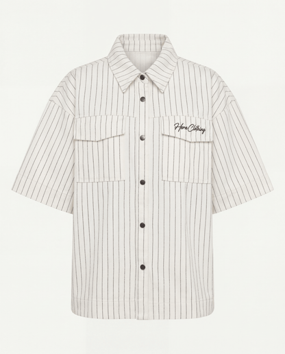 Womens Denim Short Sleeve Shirt