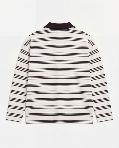 Womens Striped Rugby Polo Shirt