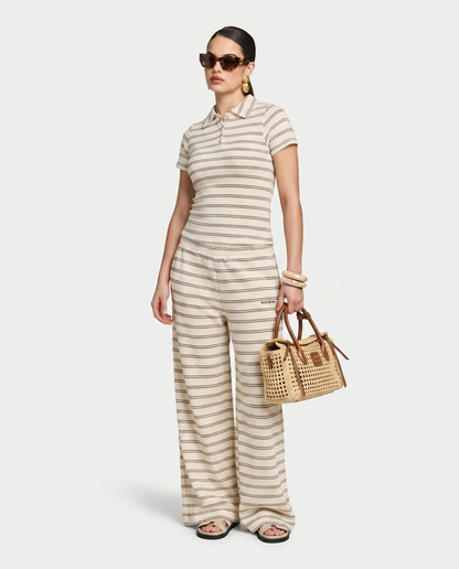 Womens Resort Crochet Polo