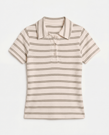 Womens Resort Crochet Polo