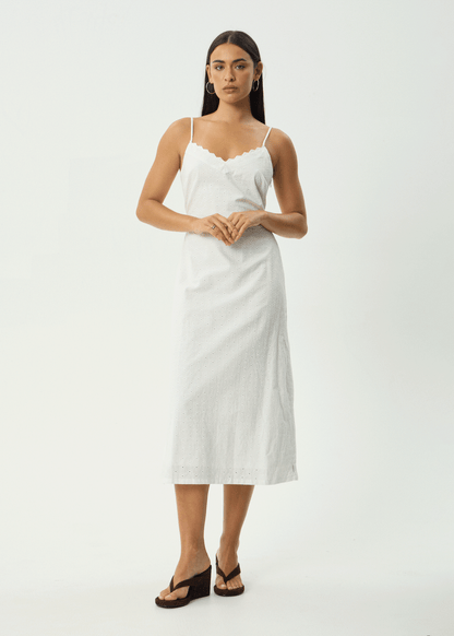 AFENDS Womens Kindred - Midi Dress - White