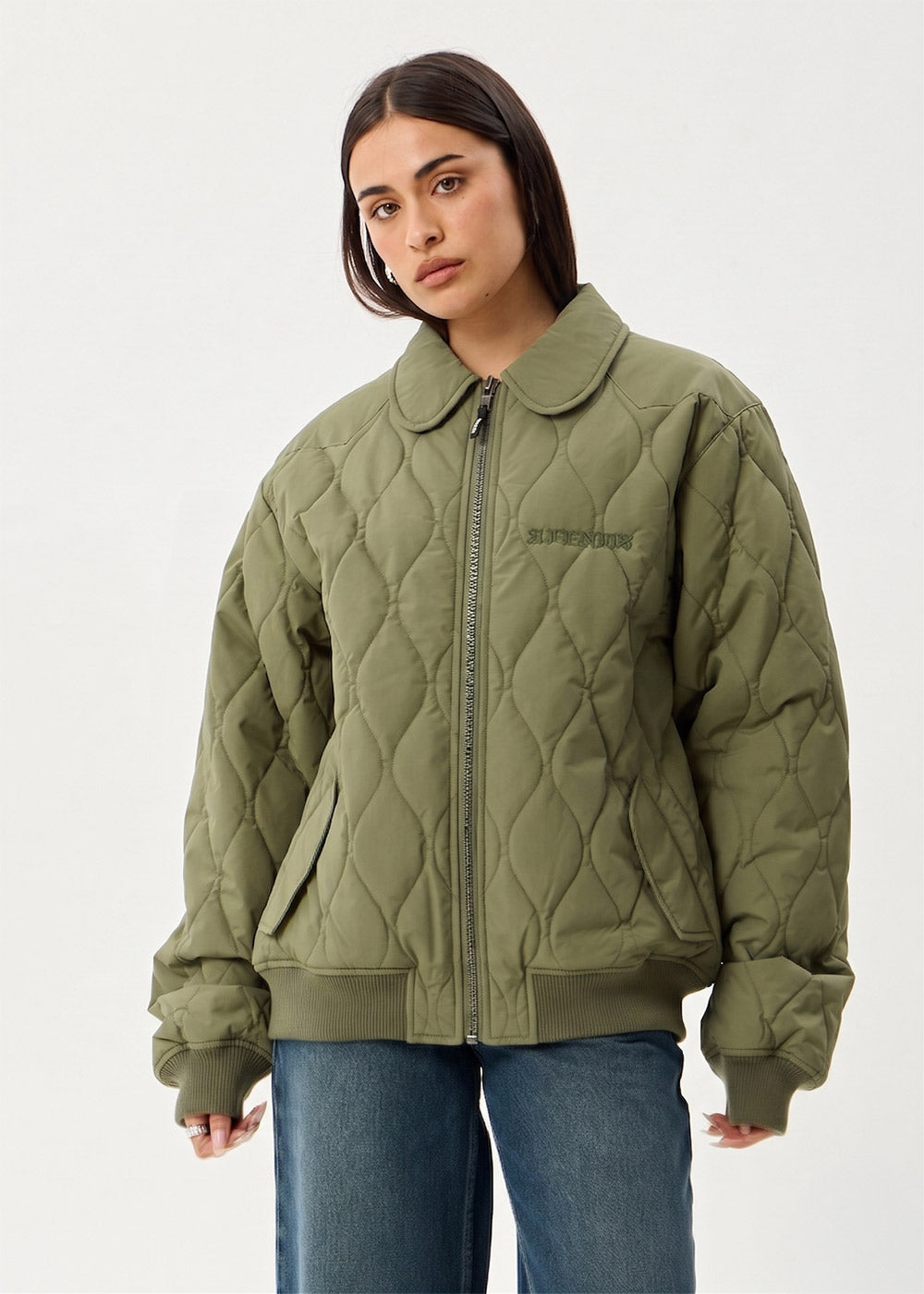 AFENDS Mens Mellross - Bomber Jacket - Military