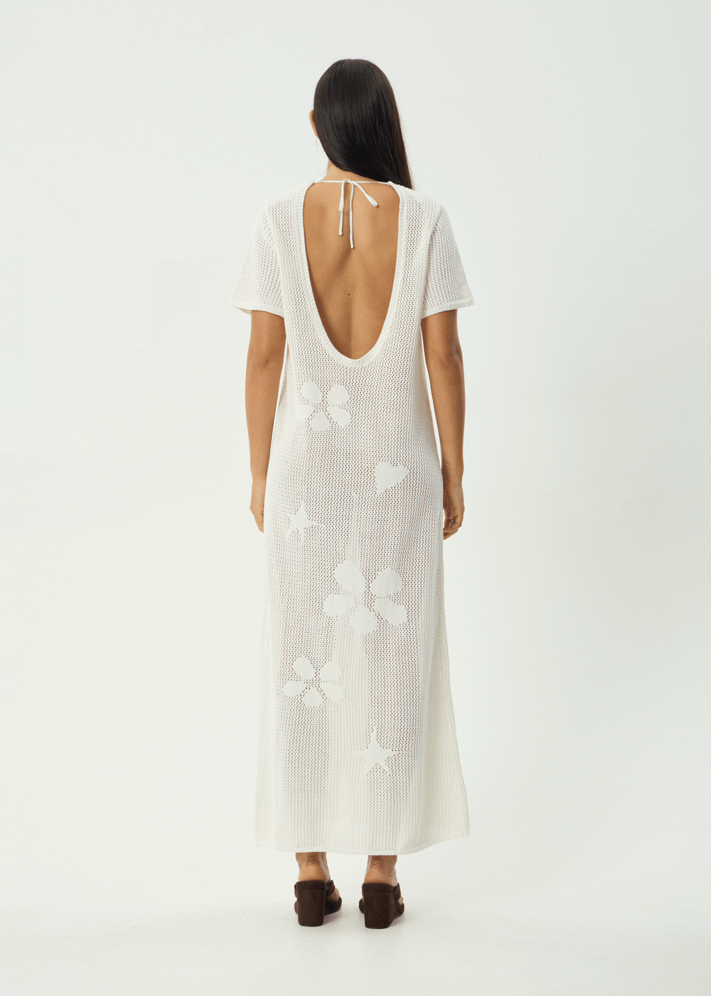 AFENDS Womens Riley - Knit Maxi Dress - White