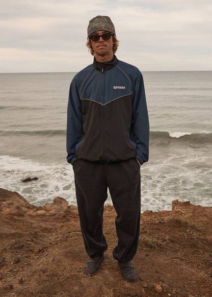 AFENDS Mens Speed - Sports Spray Jacket - Navy